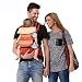 Upinva Ergonomic Baby Carrier Safety 4 in 1 Slings Breathable Mesh Airflow Wrap with Detachable Hipseat Head Support Suitable for Newborns Infants and Toddlers for All Seasons (Orange)