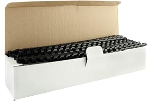 Canutillo q-connect redondo 8 mm plastico negro capacidad 40 hojas caja de 100 unidades