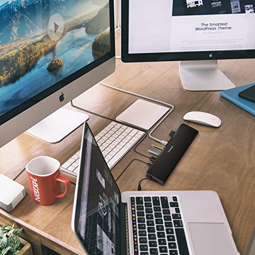 Inateck USB-C Hub mit USB C Anschlüssen, HDMI, USB 3.0, Gigabit Ethernet und SD-Kartenleser Port , Typ C Laptop Dockingstation mit 60 W Netzteil Unterstützung für 2016 Macbook und Chromebook Pixel (HB9001) - 6