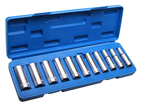 Langnüsse 1/4 + 11 Nüsse Steckschlüssel LANG-Nuss 3/8″,8-19 mm + 10 Langnüsse 1/2″ - 3