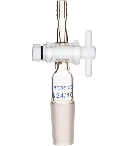 StonyLab 3-Wege-Vakuum-Durchflussregler – Glasader 24/40 Mit PTFE-Hahn, Für Labore & Reaktionssysteme