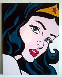 WONDER WOMAN ( HOMAGE TO Roy Lichtenstein ) - MODERN PAINTING - POP ART ...