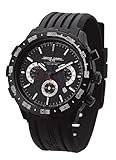 JORG GRAY Herren JG1600-12 Edelstahl-Uhr-Zifferblatt schwarz Kautschukband