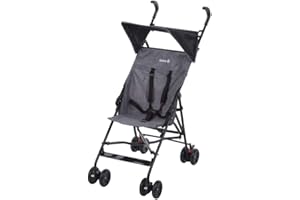 Safety 1st Peps Buggy mit Sonnenverdeck, Wendiger Kinderwagen Nutzbar ab 6 Monate Bis max. 15 kg, Kompakt Zusammenfaltbar, Wiegt nur 4, 5 kg, Black Chic (schwarz)