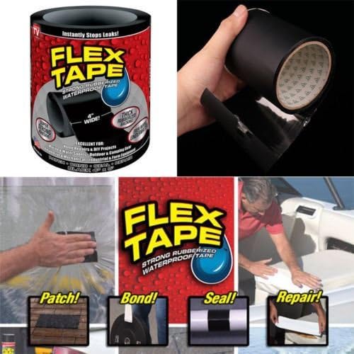 FLEX TAPE Strong Seal Wide Fusing Wire Pipe Repair Silicone Waterproof - 152cm x 10cm