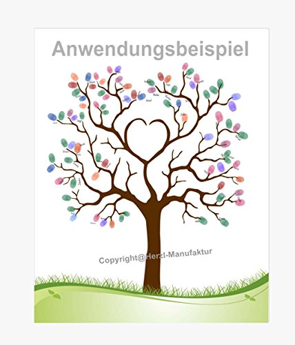 Wedding tree Poster versch. Motive, Partyspiel Fingerabdruck baum, Hochzeit, Geburtstag, Gästebuch - 3