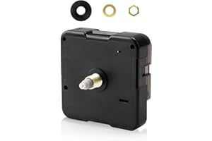 BOPRKTM Mecanismo Reloj de Pared Mecanismo del Reloj de Cuarzo Reparación del Reloj de Pared de Bricolaje con Pilas Piezas de Repuesto DIY Movimiento de Reemplazo Eje 16cm(Sin Manecillas de Reloj)
