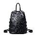 Produktbild CHENGXIAOXUAN Zaino Moda Donna Borsa Fiore Con Borchie Donna Selvaggia Cuoio Tracolla Antifurto Und Zaino Antifurto Personalizzato,Black-OneSize