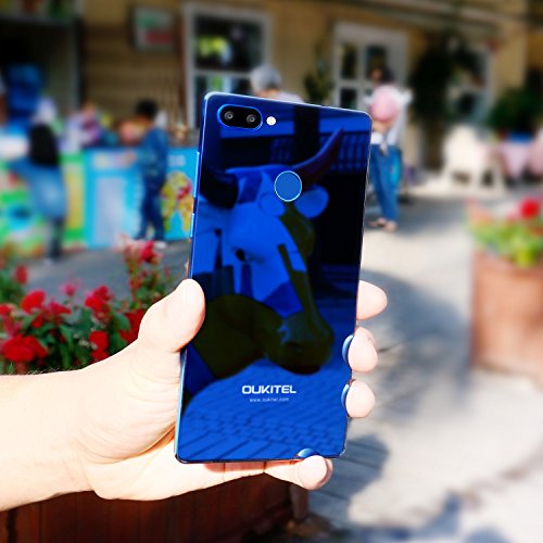 Handy ohne Vertrag, Oukitel MIX 2 5.99 Zoll Smartphone (18:9 VerhÃ¤ltnis Vollbild) P25 Octa Core 2160*1080pixel 6GB RAM 64GB ROM (21MP+2MP Hintere Kamera, 13MP Vordere Kamera) 4080mAh Akku-Blau
