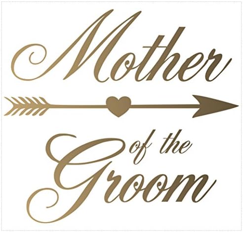 DZigns4 Bride Tribe/Crew/Squad - Easy Iron-On Vinyl Transfer for Hen Party/Do - Gold (Mother of the Groom)