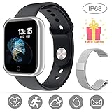 【Reloj deportivo a prueba de agua IP68 a prueba de agua】Pantalla a color y diseño delgado, así como estándar impermeable a IP68. Esto lo convierte en una estrella y la mejor opción para rastreadores de ejercicios, bádminton, escalada y registro de sus datos deportivos diarios. La aplicación muestra la frecuencia cardíaca y la intensidad del estrés físico en tiempo real.