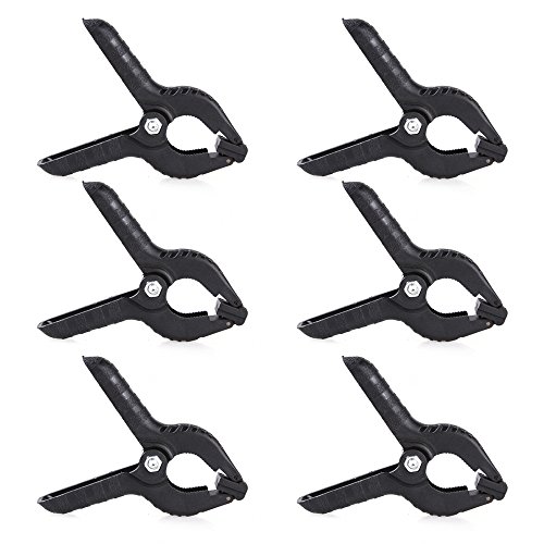 Fotga 6 Stück Klemmplatten Klipp Clamp Clip für Fotografie Foto-Studio Licht Standplatz Boom Hintergrund Backgroud - Schwarz