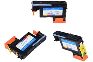 Tangxi Cabezal de impresión remanufacturado, Cabezal de impresión Profesional para HP, reemplazo para Impresora HP72 T1100 T1200 T610 T790(Negro Mate/Amarillo+Negro/Gris+Magenta/Cian)