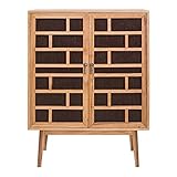 buffetschrank gebraucht weiß FARBE: Braun, Weiß Rebecca Mobili Buffetschrank in Braun, Schrank für Wohnzimmer, 2 Türen, aus Holz Braun, modernes Design - Maße: 120 x 90 x 45 cm (HxLxB) - Art. RE4805