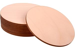 Träskivor för pyssel – runda 10 stycken med en diameter på 10 cm, slätt slipade – underlägg av trä – pysselträplattor för bra