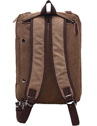 cesu Laptop Tasche Hybrid Aktentasche Rucksack Messenger Bag für Männer Frauen braun coffee - 3
