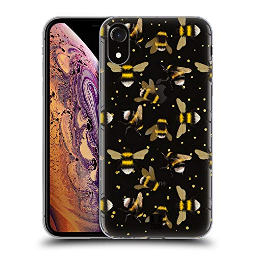 Head Case Designs Pattern Bees Soft Gel Case and Matching Wallpaper Compatible With Apple iPhone XR