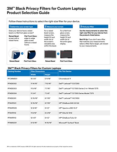 3 m pfnms001 Filter Blickschutzfilter für Microsoft Surface Book Schwarz - 3