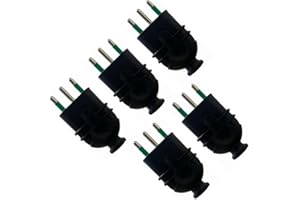 gloca 5x Spina Professionale Volante 16A 2P+T Nero Maschio Standard Italiano 250V