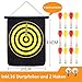 Produktbild FYX Magnetspiel Dart OHNE Spitze - mit 2 Spielvarianten - für Kinder & Erwachsene - drinnen und draußen Spiel - Dartspiel - Wurfspiel - Dartboard/Dartscheibe/magnetisch (37cm*43cm)