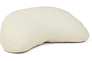 Bodhi Yogi MOND ECO - Cuscino da meditazione a mezzaluna, 100% cotone biologico, a forma di mezzaluna con ripieno di grano saraceno, per yoga e meditazione