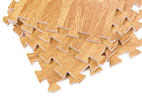 Schutzmatten 30 x 30 cm Puzzlematte Sportmatte Unterlegmatte Gymnastikmatte Fitnessmatten Bodenschutz,Schutz vor Dellen, Kälte usw. für Therapiezentren, Bodybuilding, Sportgeräte, Arbeitsbereiche usw. - 3