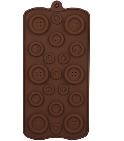 Selecto Bake Silikonform – 16 Knöpfe Für Schokolade, Pralinen, Eiswürfel, 18x17 Cm