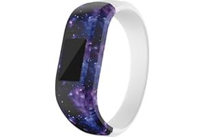 Accken Strap Compatible with Garmin Vivofit 3/Vivofit JR/JR 2, Printing Silicone Replacement Sport Band Wirst Bracelet for Kids, Large/Small (L, D)