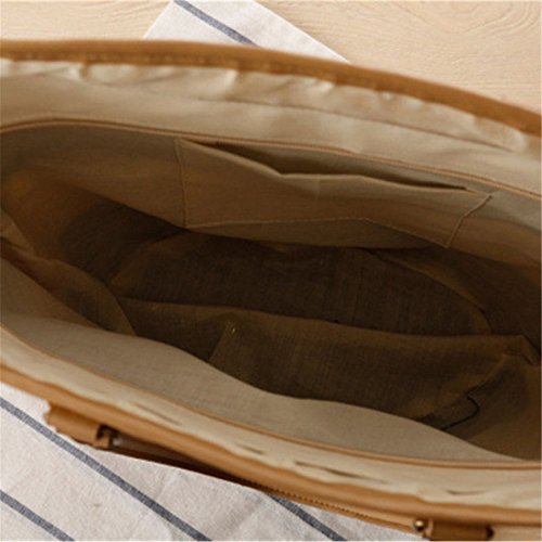 Damen Mädchen pastoralen Stil Strand Streifen Stroh korbtasche Tragetasche Schulter Handtasche - 6