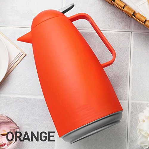 spécification Accueil Acier inoxydable Isolation Pot Cuisine Bouilloire Restaurant Hôtel Isolation Coupe Chaud Bouteille Grande Capacité 1L UOMUN ( Couleur : Orange )