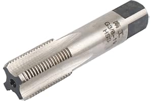 UXCELL sourcing map G3/8-19 Cône à 55 degrés Filetage de tuyau 4 flûtes HSS Taraaud Vis