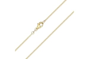 MATERIA BY MATTHIAS WAGNER MATERIA Gold Ankerkette 925 Sterling Silber 1,2mm Halskette vergoldet in 40-80cm verfügbar #K61