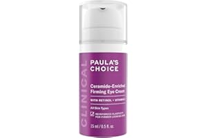 Paula's Choice CLINICAL Crème Contour des Yeux Céramides - Anti Agê Crème Hydratante Anti Rides & Ridules - Contour des Yeux avec Retinol, Vitamine E & C - Tous Types de Peaux - 15 ml