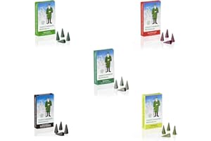 CROTTENDORFER RÄUCHERKERZEN Crottendorfer kadzidełka na Boże Narodzenie, zestaw 5 sztuk - Różne rodzaje – 120 sztuk – rozmiar: M – z małym opakowaniem próbnym (5 sztuk) – Wyprodukowano w Niemczech Tanne+ Waldmoose+honig+sandel+weih.weihrauch