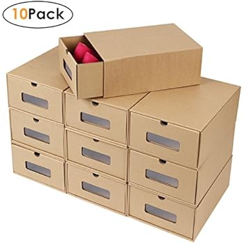 FEMOR Schuhaufbewahrung Set 10XAufbewahrungsbox Stapelbar Storage Box