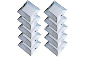 Theaque Lot de 10 réflecteurs de route de 10,2 x 10,2 cm, réflecteurs blancs réfléchissants pour allée, trottoir, marqueurs de sol, réflecteurs imperméables pour l'extérieur pour route, route et rue