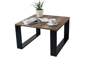 ‎MEX-SYSTEM Mex-System Couchtisch Klein Clif, Beistelltisch 65x65x40cm, Couchtisch Quadratisch Ideal für Wohnzimmer, Zimmer und Büro, Smart Living Wohnzimmertisch Modern,Nussbaum