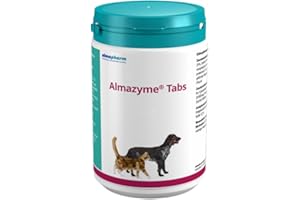 almapharm Almazyme | 600 Tabs | Ergänzungsfuttermittel für Hunde und Katzen | Bei unzureichender Verdauung | Bei exokriner Pankreasinsuffizienz