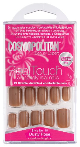 Cosmopolitan Real Touch Amazingly Real Nails Dusty Rose Style 15