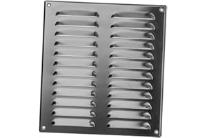 EUROPLAST 260x280mm Griglia di Ventilazione con Zanzariera - Griglie D'Aerazione in Metallo - Alluminio