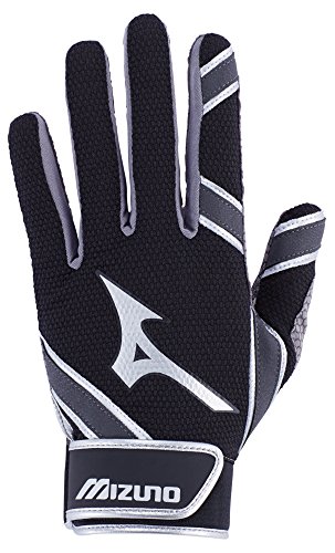 Preisvergleich Produktbild Mizuno MVP Adult Men's Baseball Batting Gloves, Large, Black