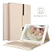 Produktbild IPad Pro 10.5 Bluetooth Tastatur Hülle, Boriyuan Stand Folio PU Hülle mit 7 Farben hinterleuchtet abnehmbare Wireless Bluetooth Tastatur für das Apple Neu Ipad Pro 10.5 Zoll - (Gold)