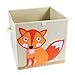 Produktbild LEADSTAR Kinder Aufbewahrungsbox Faltbare Spielzeugkiste Wäschesammler Korb Truhe 33x33x33cm (Fuchs)