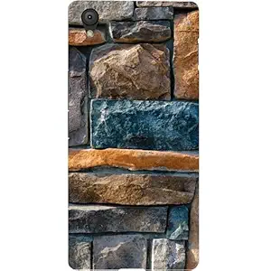 Casotec Decorative Stone Cladding Design Hard Back Case Cover for Oneplus X