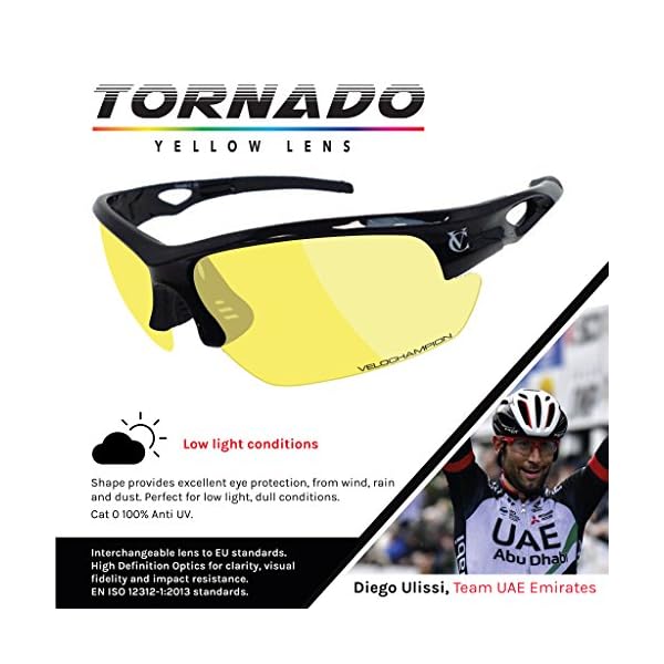 €21.95 Tornado Occhiali da sole - bianco, blu, nero, rosso - 2 lenti UV400  aggiuntive adatte per ciclismo, corsa, guida, sport - bikewebshop.it