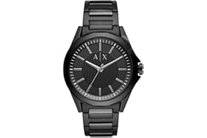 Armani Exchange Orologio per uomo, Movimento al quarzo a tre lancette e cassa da 44 mm con cinturino in acciaio