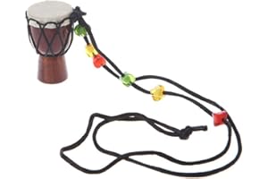 Rtengtunn Batterista Jambe Classico in Legno Mini Djembe Percussion African Hand Drum Bongo Gift - 4