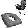 SYOSI Inflatable Donut Cushion Seat for Office Chair, Portable Sciatica Pillow for Sitting Tailbone Pain Car Seat Cushions, for Hemorrhoids Pressure Sores Wheel Chair, Prolonged Sitting Daily Use