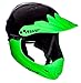 Produktbild AWE® gratis 5 Jahr Crash Ersatz * BMX Full Face Helm schwarz grün, Größe M 54-58 cm