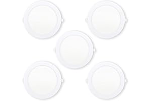 CLAR HYBEC - Downlight LED Techo Empotrable, Focos LED Interior Techo, Downlight LED, Focos Empotrables Led, Downlight LED 220mm, Foco LED Interior, 20W 6000ºK (Pack 5)